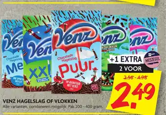 Dekamarkt Venz Hagelslag of Vlokken 2*200-400g aanbieding