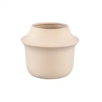 fonQ Ptmd bloempot vivaldi - 23x23x19 cm - keramiek - creme aanbieding