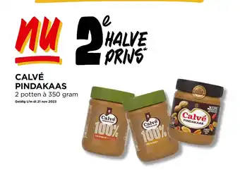 Jumbo CALVÉ PINDAKAAS 2 potten à 350 gram aanbieding