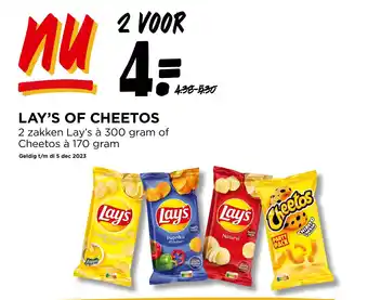 Jumbo LAY'S OF CHEETOS aanbieding