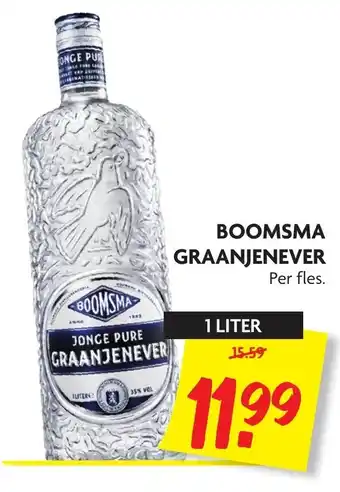 Dekamarkt Boomsma Jonge Graanjenever 1L aanbieding