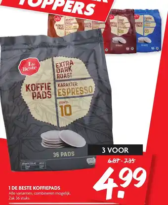 Dekamarkt Koffiepads 3*36st aanbieding