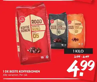 Dekamarkt Koffiebonen 1kg aanbieding