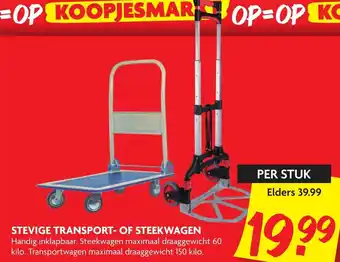 Dekamarkt Stevige transport- of steekwagen aanbieding