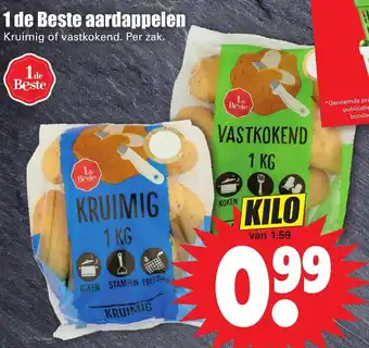 Dirk Kruimige of vastkokende Aardappelen 1kg aanbieding