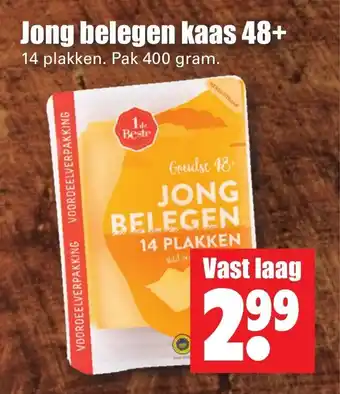 Dirk Jong Belegen kaas 48+ 400g aanbieding