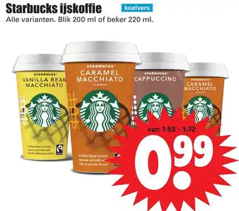 Dirk Starbucks ijskoffie 200/220ml aanbieding