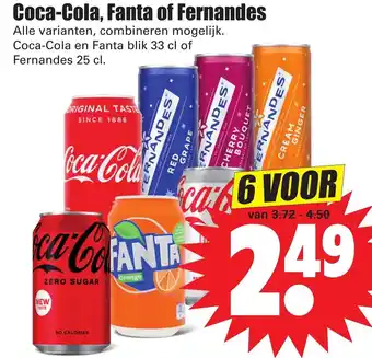 Dirk Coca-Cola, Fanta of Fernandes 6*330/250ml aanbieding