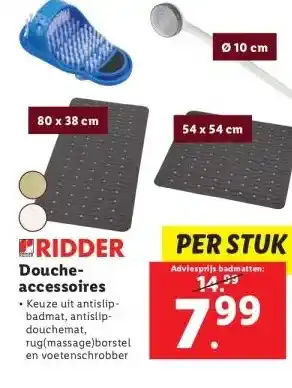 Lidl Ridder doucheaccessoires aanbieding