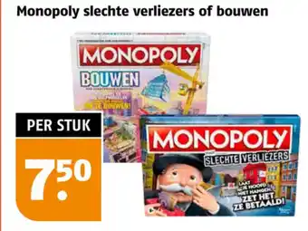 Poiesz Monopoly slechte verliezers of bouwen aanbieding