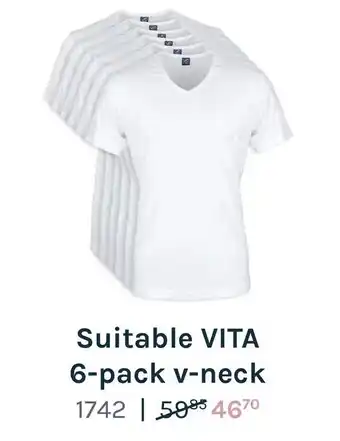 Suitable Suitable vita 6-pack v-neck aanbieding