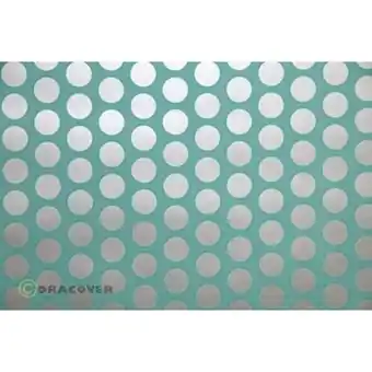 Conrad Oracover 41-017-091-002 strijkfolie fun 1 (l x b) 2 m x 60 cm turquoise-zilver aanbieding