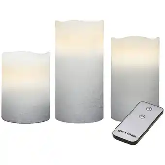 Conrad X4-life 701976 led-kaars met echte was set van 3 stuks afstandsbediening aanbieding