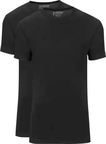 Suitable Slater 2-pack basic fit t-shirt zwart aanbieding