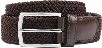 Suitable Profuomo geweven riem bruin aanbieding