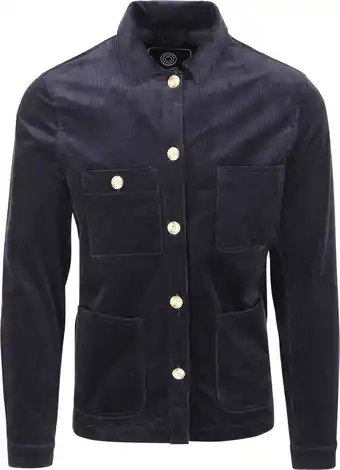 Suitable Blue industry overshirt corduroy donkerblauw aanbieding