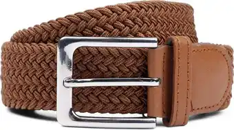 Suitable Suitable geweven riem taupe cognac aanbieding