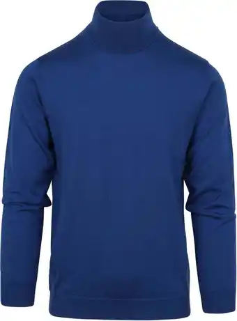 Suitable Suitable merino coltrui mid blauw aanbieding