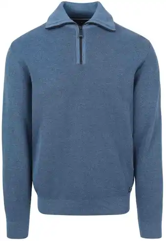 Suitable Casa moda halfzip trui blauw aanbieding