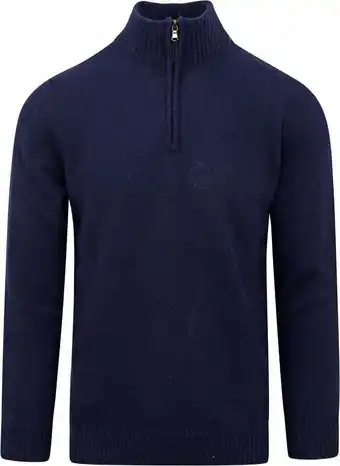 Suitable Suitable half zip trui wol blend navy aanbieding