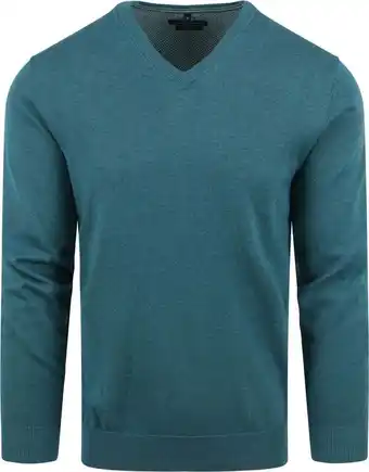 Suitable Casa moda pullover v-hals petrol groen aanbieding