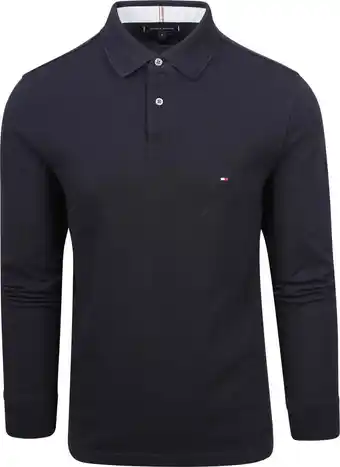 Suitable Tommy hilfiger poloshirt long sleeve navy aanbieding