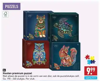 ALDI Houten premium puzzel aanbieding