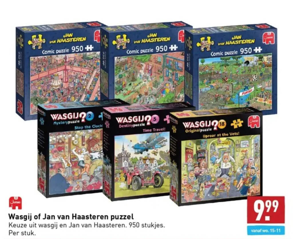 Wasgij of Jan van Haasteren puzzel aanbieding bij ALDI