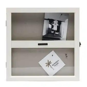 fonQ Riviera maison vitrine box met deur, fotokast - memories - wit aanbieding