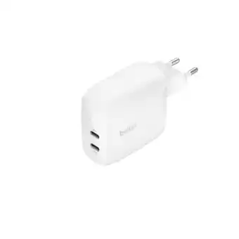 MediaMarkt Belkin dual 30w usb-c wall charger pd 60w aanbieding