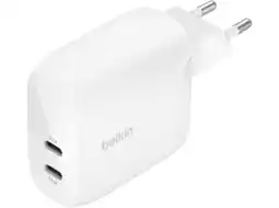 MediaMarkt Belkin dual 30w usb-c wall charger pd 60w aanbieding