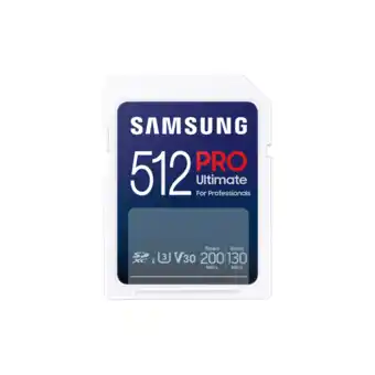 MediaMarkt Samsung samsung pro ultimate met kaartlezer – sd kaart 512 gb 200 & 130 mb/s geheugenkaart camera aanbieding