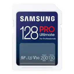 MediaMarkt Samsung samsung pro ultimate – sd kaart 128 gb 200 & 130 mb/s geheugenkaart camera aanbieding