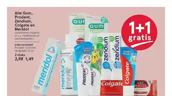 Etos Alle Gum, Prodent, Zendium, Colagate en Meridol aanbieding