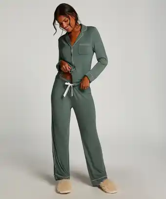 Hunkemoller Hunkemöller broek jersey essential groen aanbieding