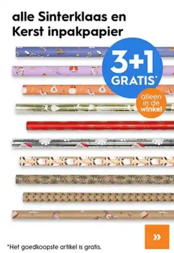 Blokker Alle sinterklaas en kerst inpakpapier aanbieding