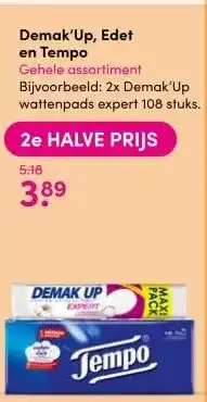 DA Demak'up, edet en tempo aanbieding
