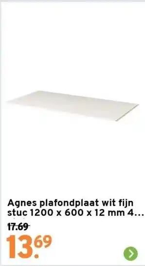 GAMMA Agnes plafondplaat wit fijn stuc 1200 x 600 x 12 mm 4 stuks aanbieding