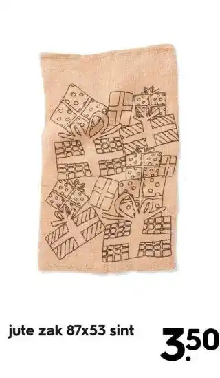 HEMA Jute zak 87x53 sint aanbieding
