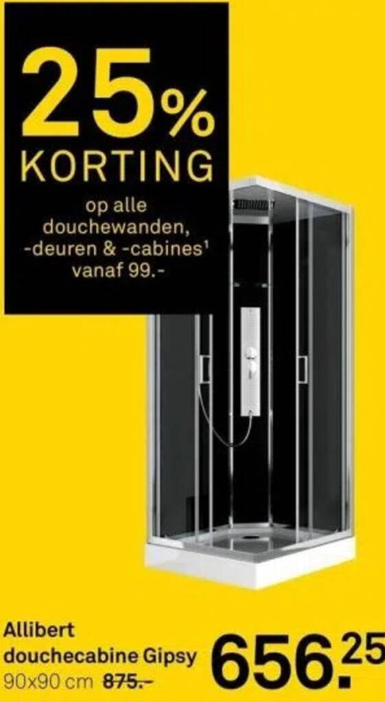 Allibert douchecabine gipsy 90x90 cm aanbieding bij Karwei