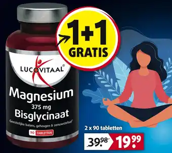 Lucovitaal Magnesium 375 mg bisglycinaat aanbieding
