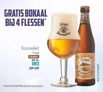 Mitra Karmeliet tripel aanbieding