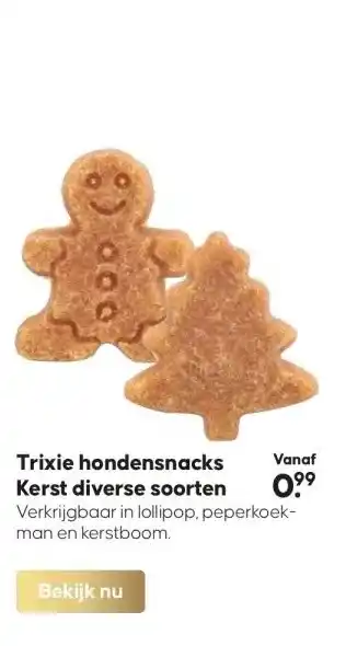 Pets Place Trixie hondensnacks kerst diverse soorten aanbieding