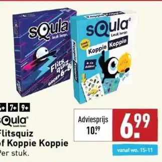 ALDI Squla flitsquiz of koppie koppie aanbieding