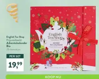 Holland & Barrett English tea shop prijsvoorbeeld: adventskalender aanbieding