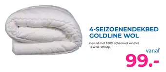 Matrasconcurrent 4-seizoenendekbed goldline wol aanbieding