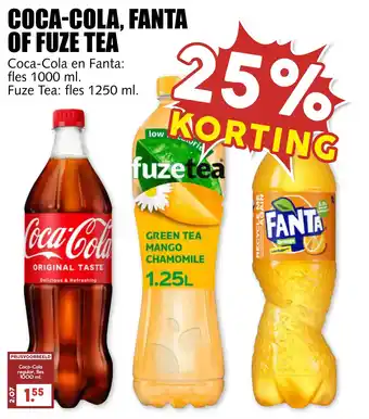 MCD Supermarkt Coca-cola, fanta of fuze tea aanbieding