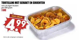 MCD Supermarkt Tortellini met gehakt en groenten aanbieding