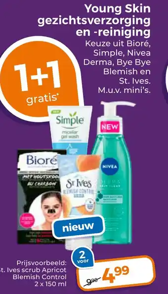 Trekpleister Young skin gezichtsverzorging en -reiniging aanbieding