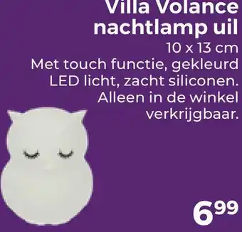 Trekpleister Villa volance nachtlamp uil aanbieding